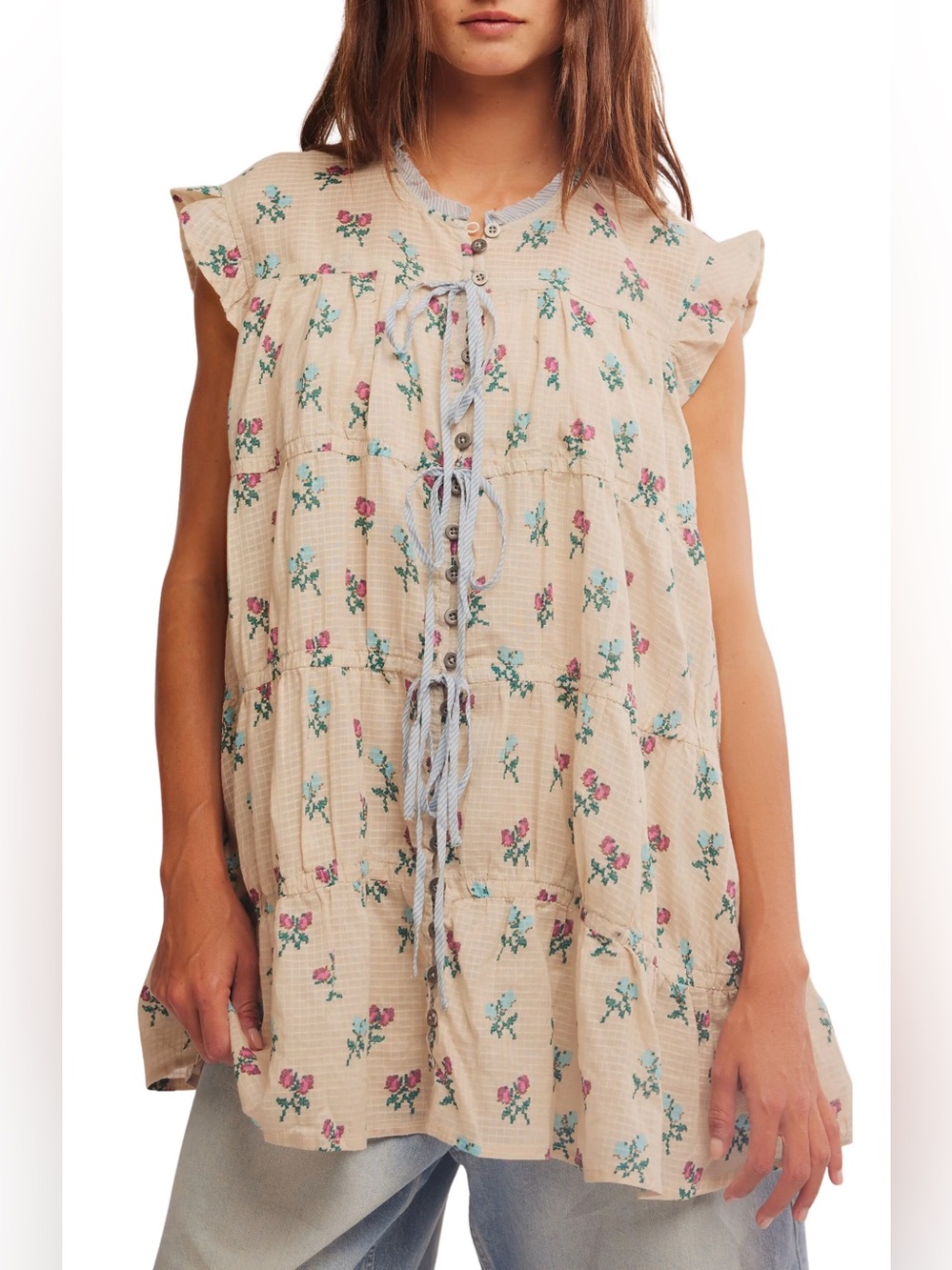 NWOT FREE PEOPLE Sundown Print
Tunic Dress
Size Small